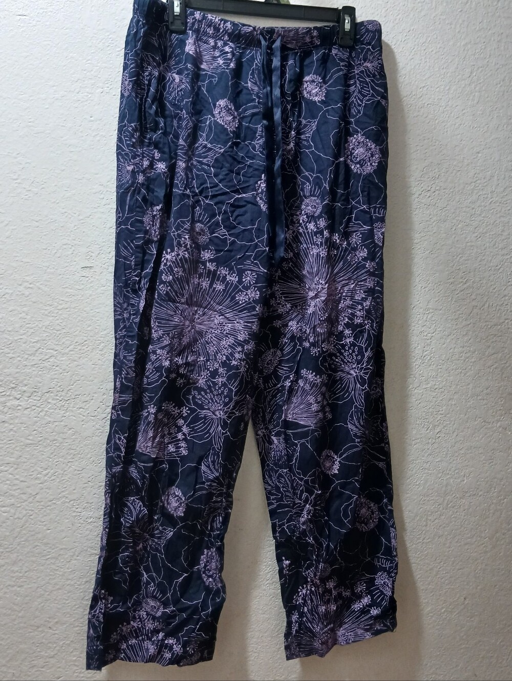 Victoria's Secret L 100% cotton pj pajama Light Purple Floral Print